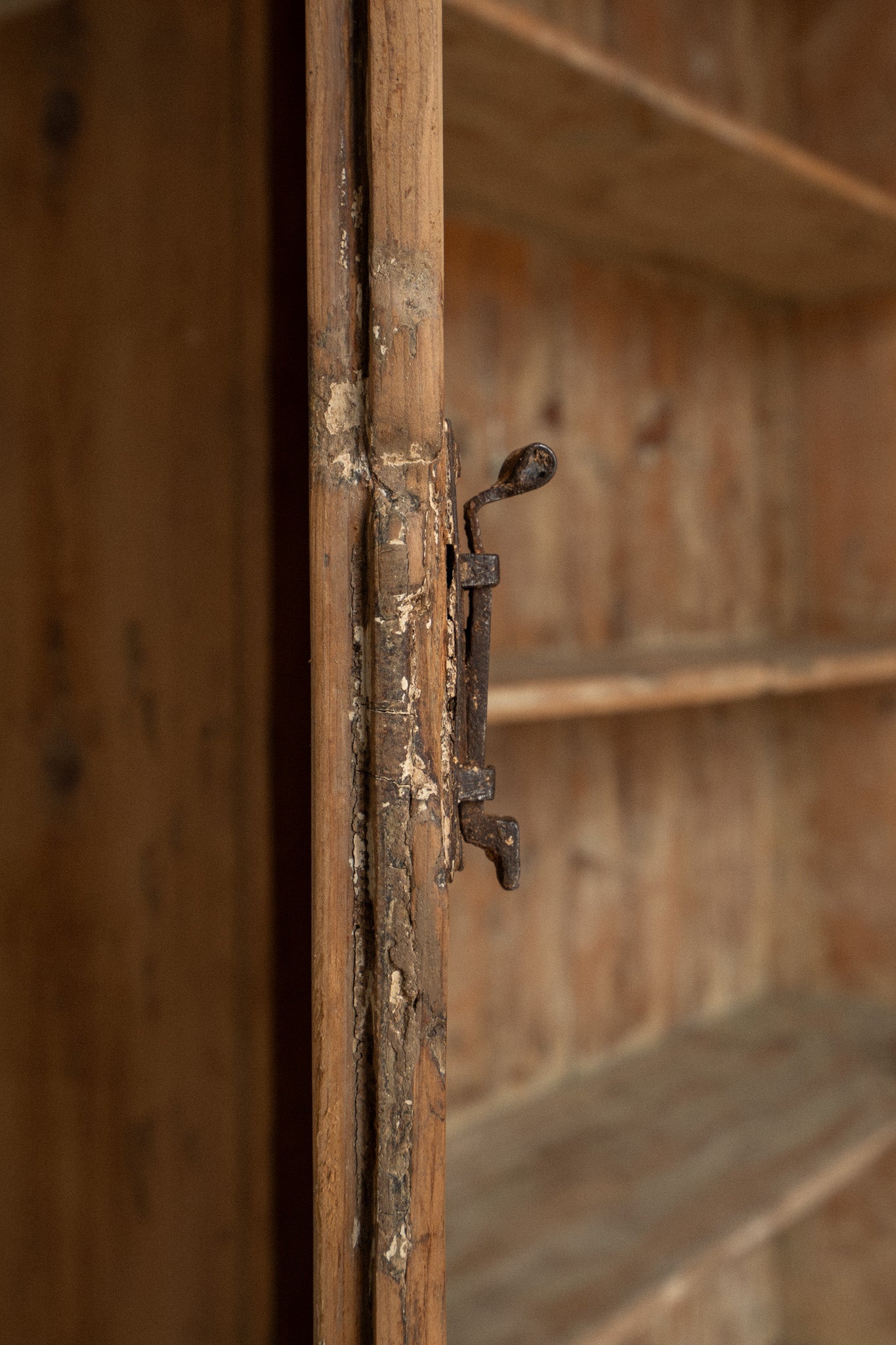 19th Century Victorian Pine Cupboard | Antique Light Pine Armoire Cabinet - IDYLL MANOR