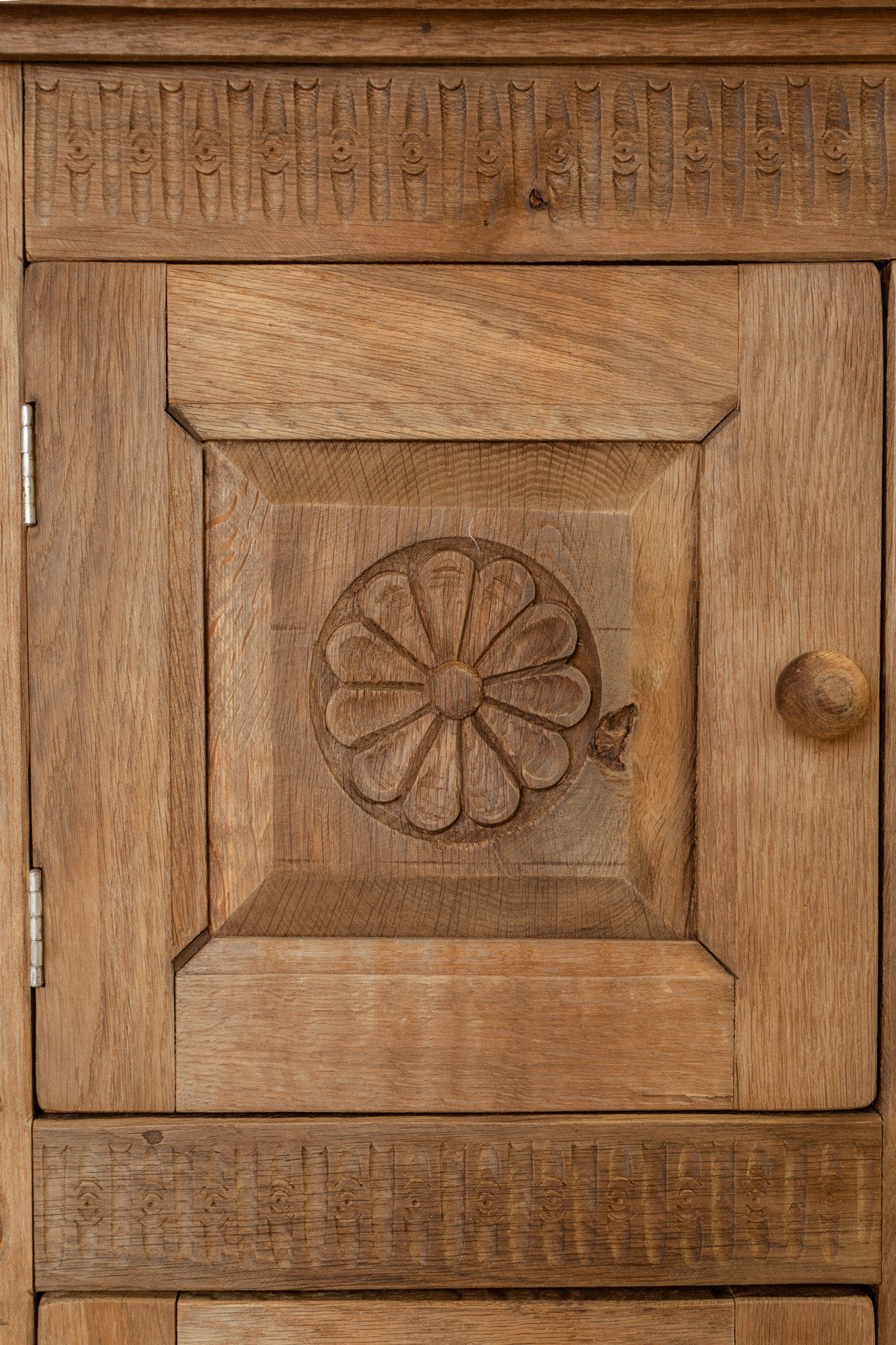 Spanish Oak Cupboard | Large 6 Door Carved Cabinet - IDYLL MANOR