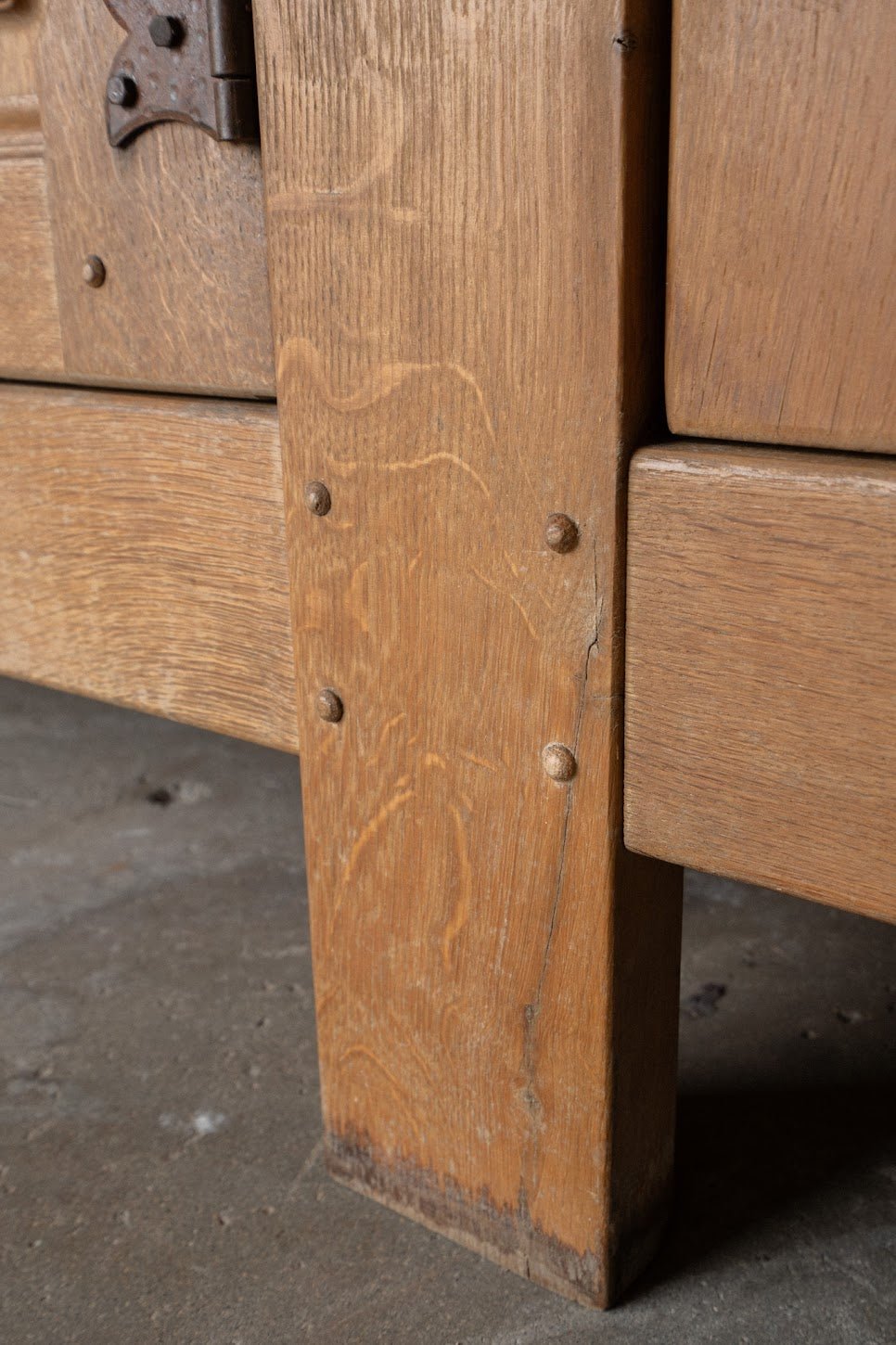 1930s XL French Oak Sideboard | Antique 4 Door Cabinet with Drawers - IDYLL MANOR