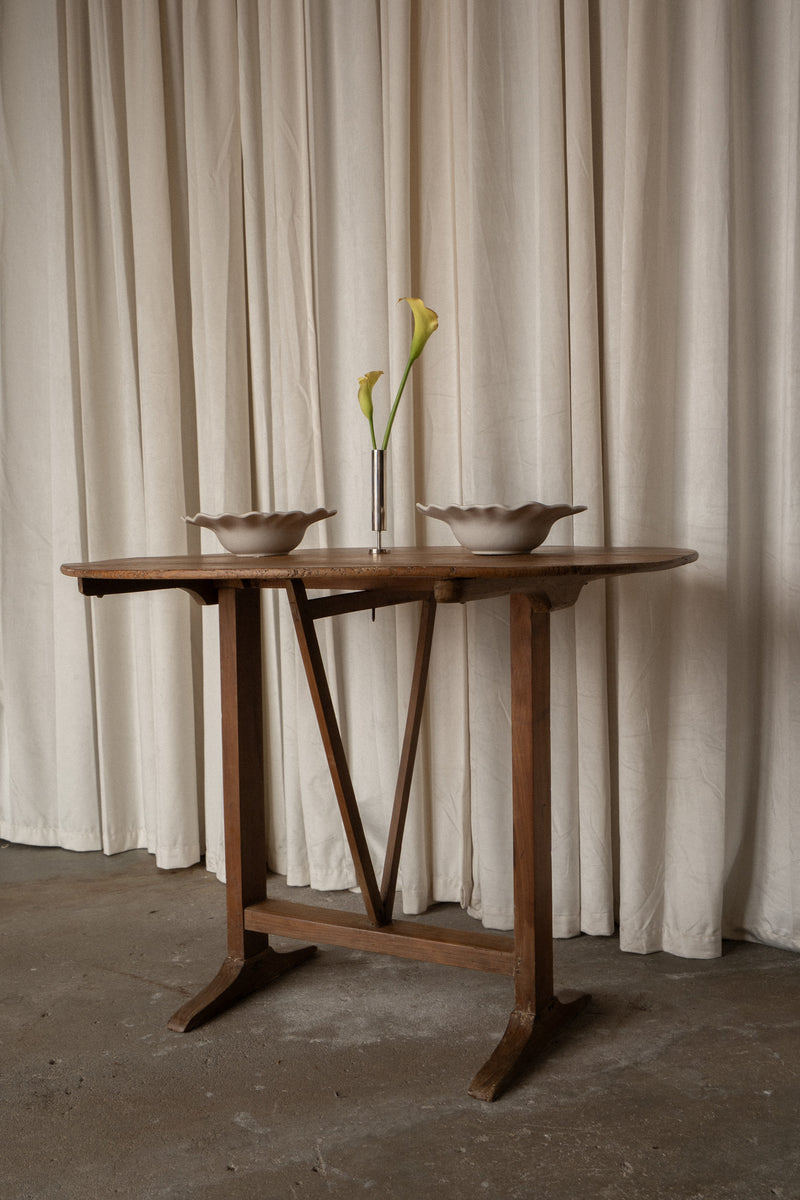 French Oval Folding Wine Tasting Table |Patio Bistro Table - IDYLL MANOR