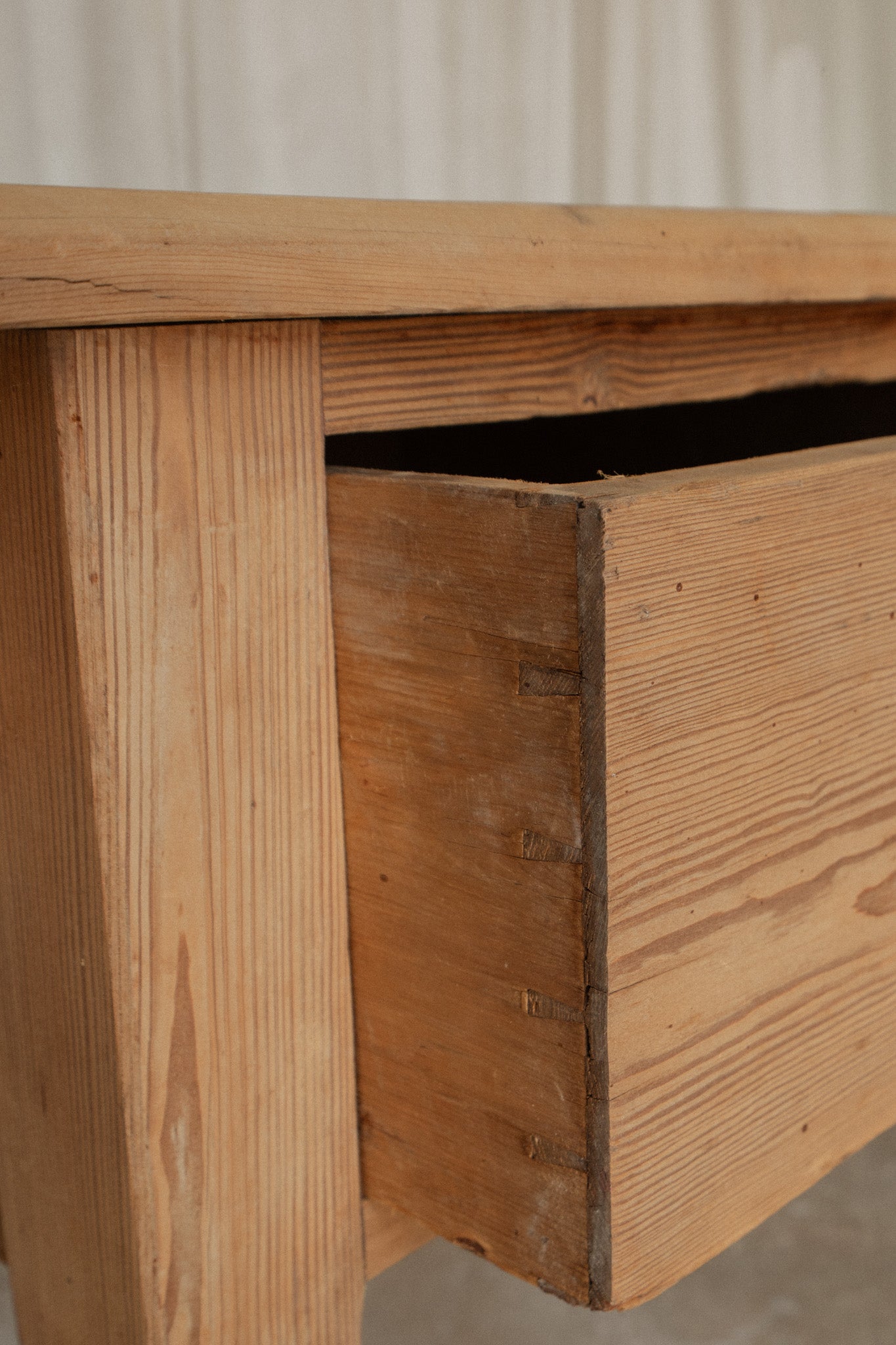Antique Pine Drop End Hall Table | Kitchen Island - IDYLL MANOR