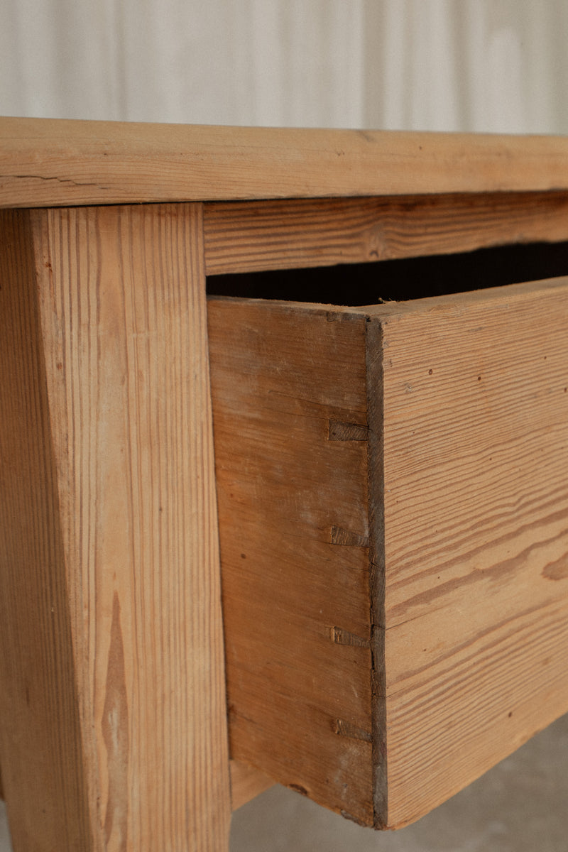Antique Pine Drop End Hall Table | Kitchen Island - IDYLL MANOR