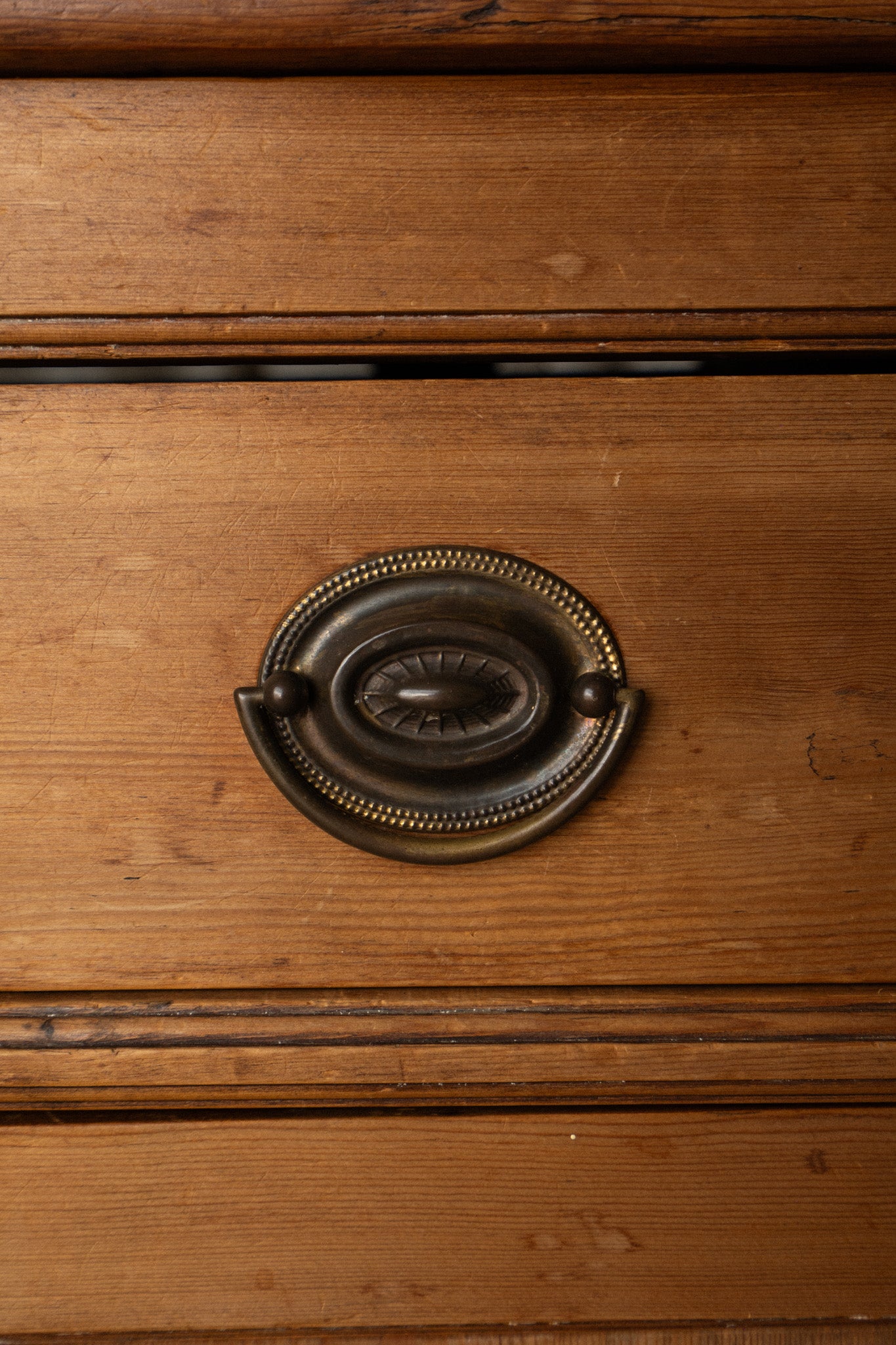 Tall Pine Kitchen Cupboard | Square Cabinet with Carved Detail - IDYLL MANOR