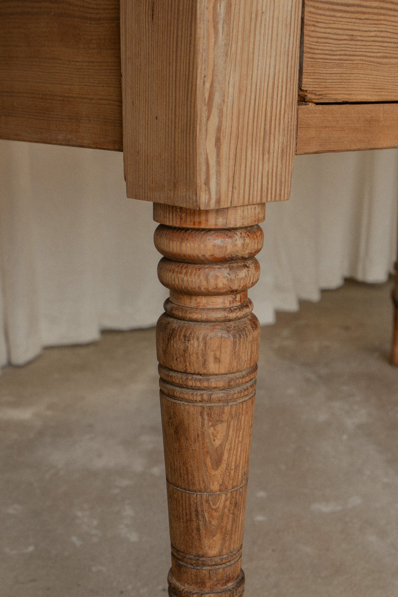 Antique Pine Drop End Hall Table | Kitchen Island - IDYLL MANOR
