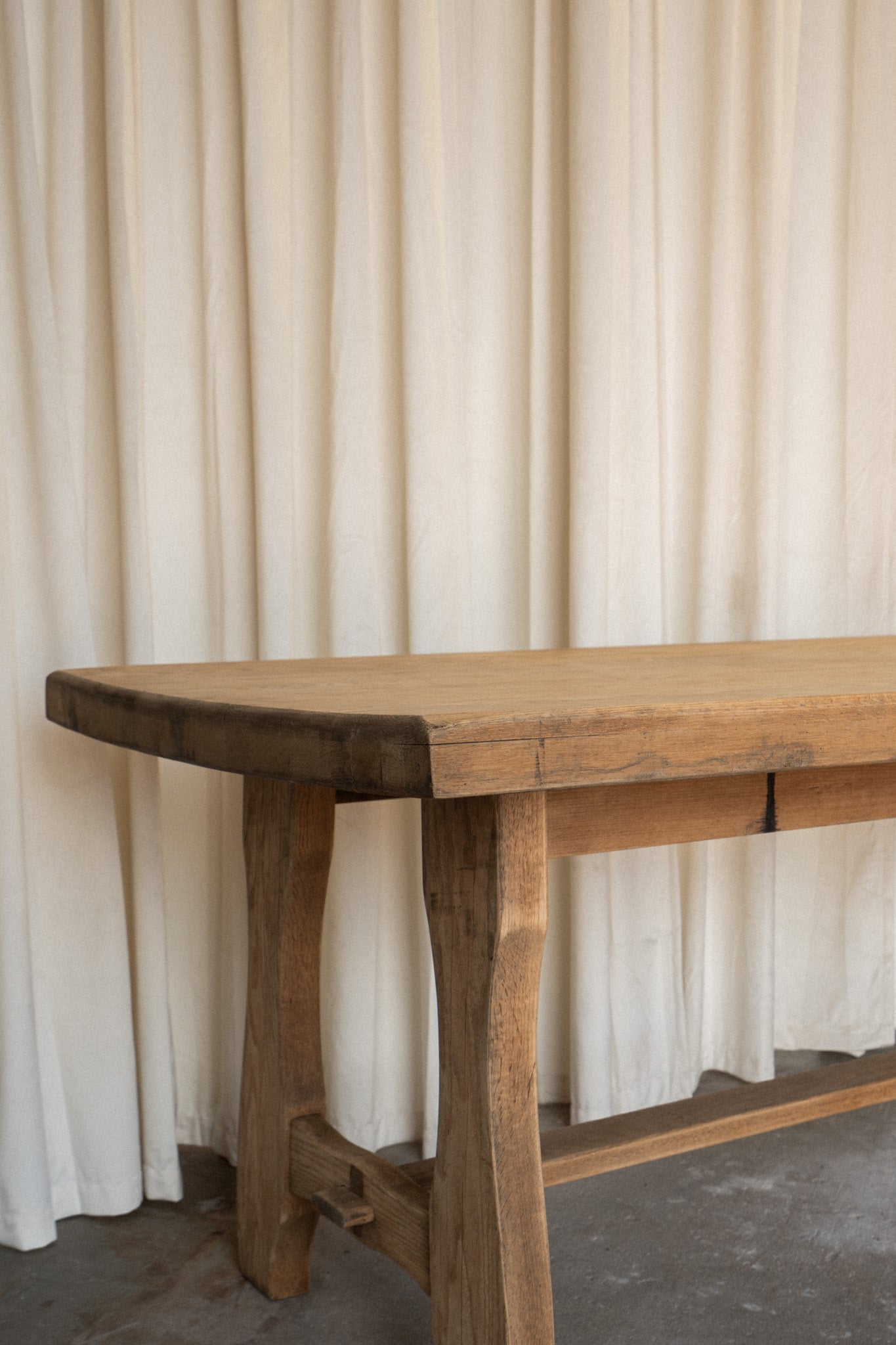 Large French Dining Table | Light Oak Farmhouse Table - IDYLL MANOR