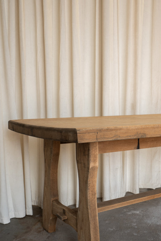 Large French Dining Table | Light Oak Farmhouse Table - IDYLL MANOR