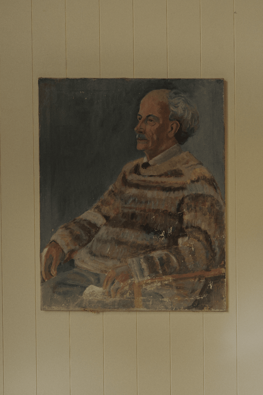 Mid-Century Oil Portrait of a Gentleman with Jumper - IDYLL MANOR