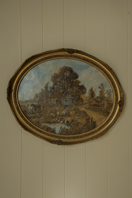 Victorian Oil Rural Landscape Painting - IDYLL MANOR