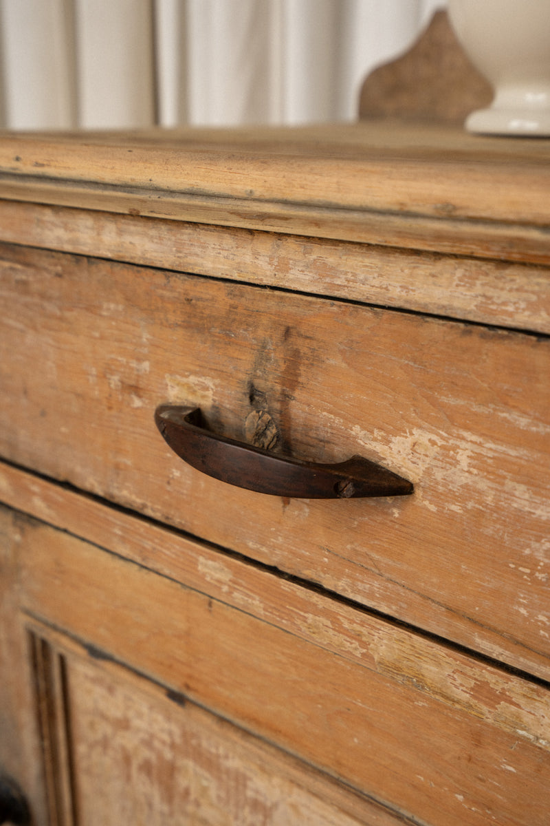 Victorian Pine Bedside Cupboard | Antique Washstand Nightstand - IDYLL MANOR
