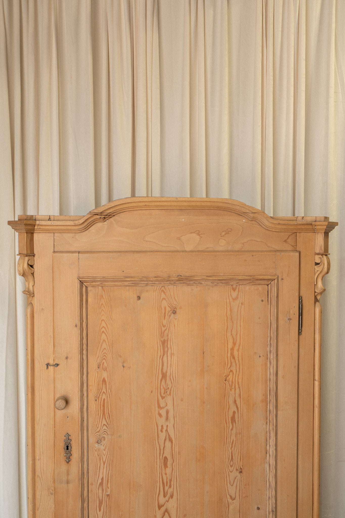 Petite Light Pine Armoire Cupboard - IDYLL MANOR