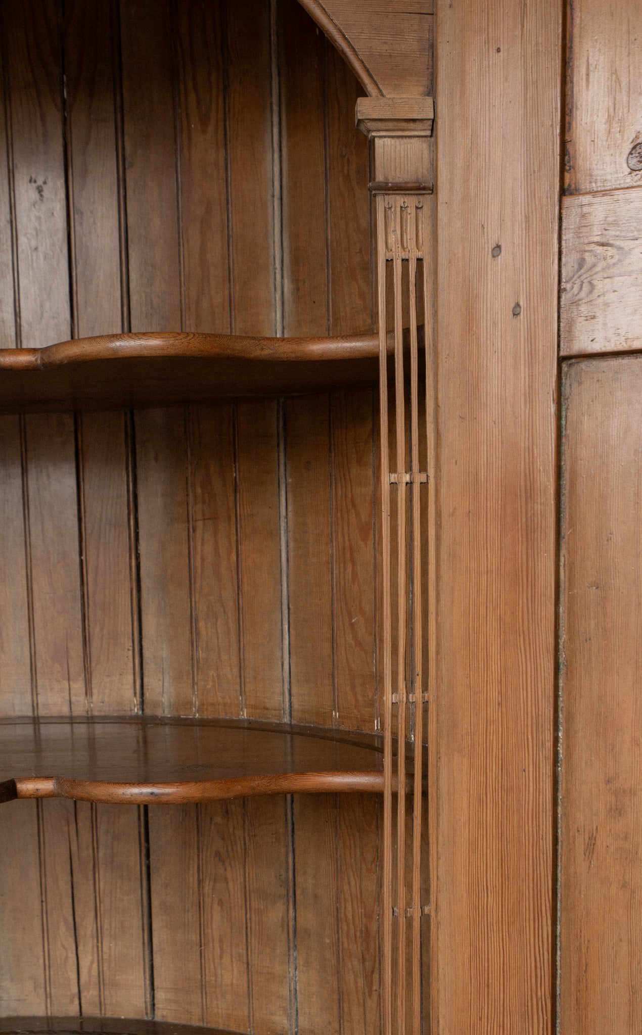 Rounded Corner Cabinet | Curved Back Cupboard - IDYLL MANOR