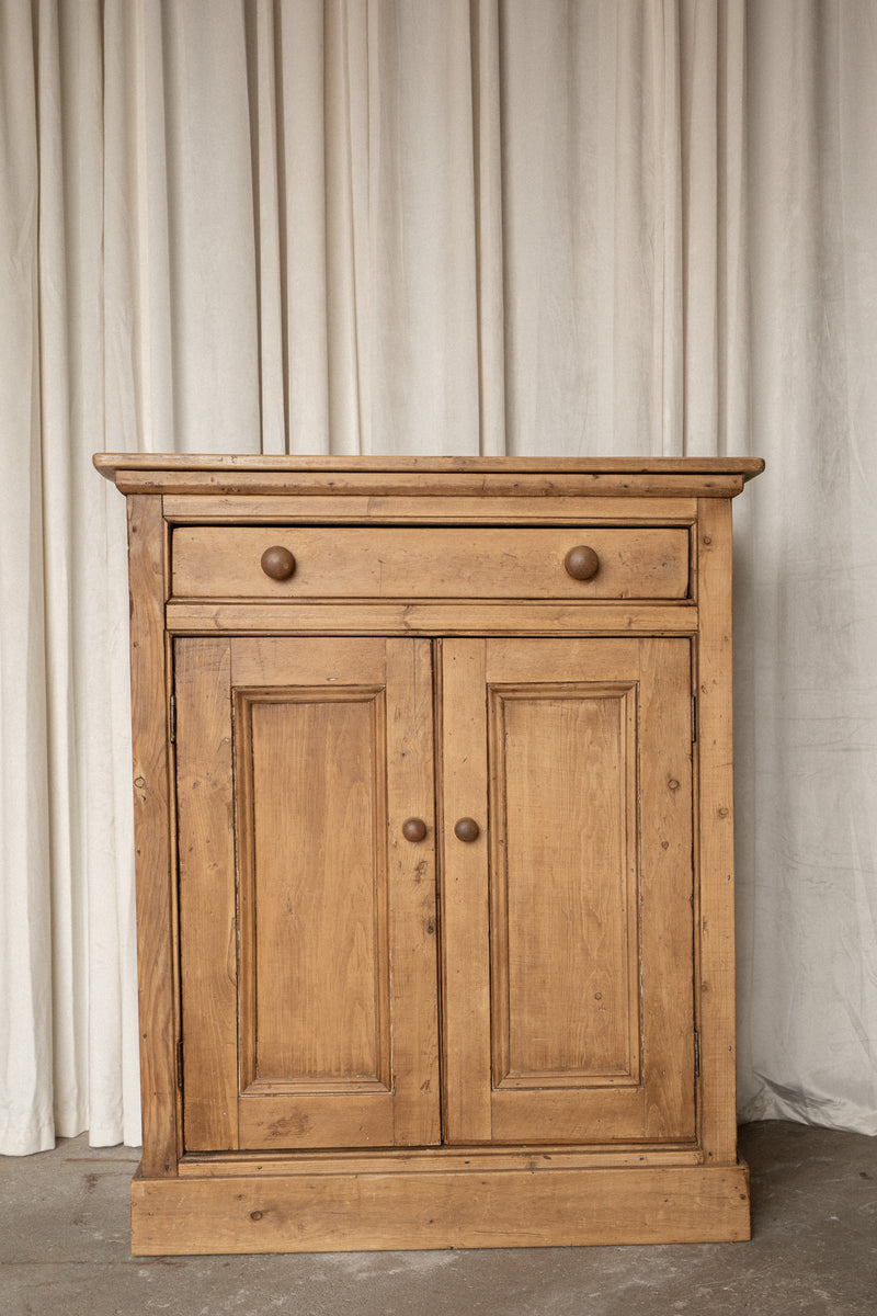 Antique Pine Cupboard | One Drawer Cabinet - IDYLL MANOR