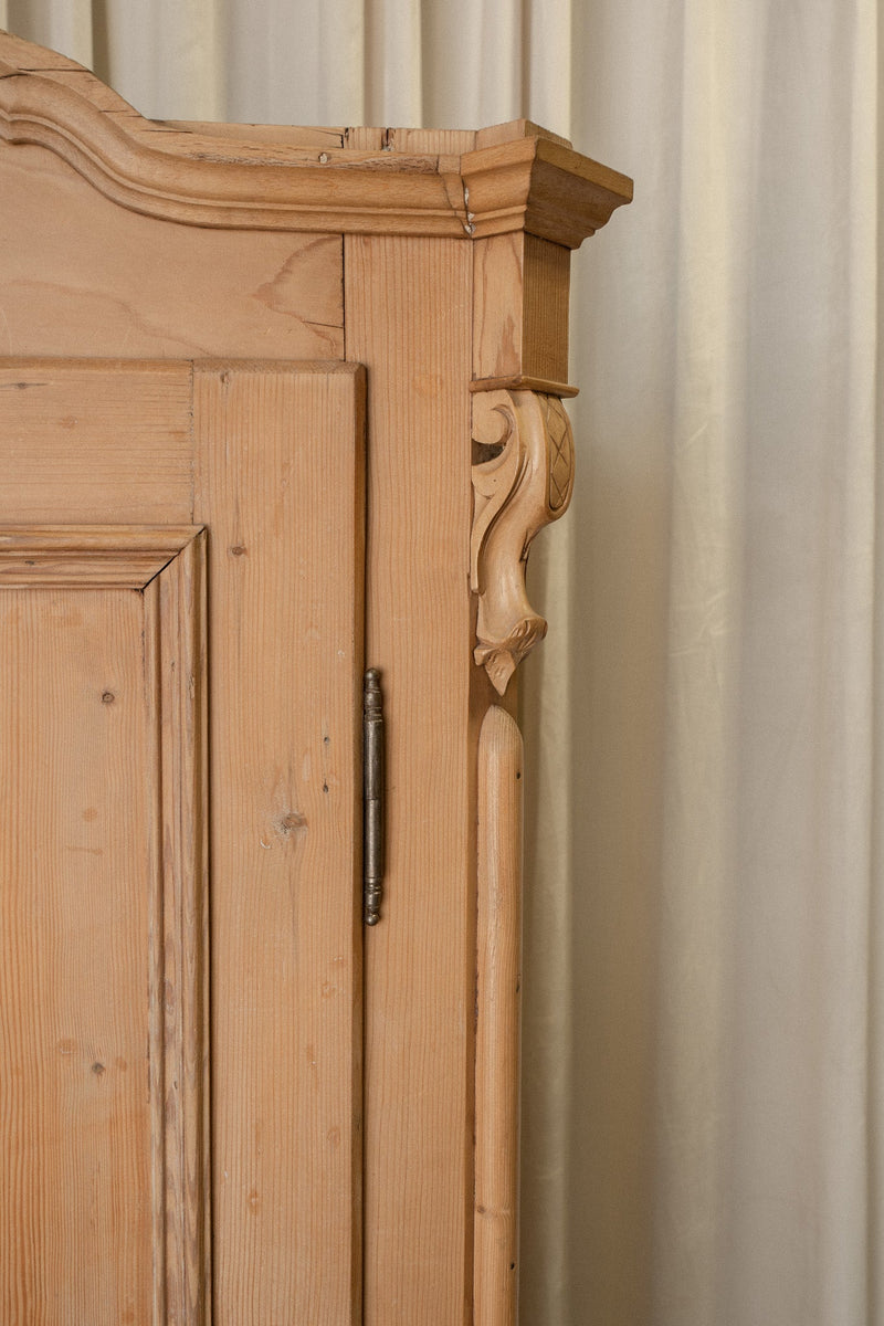 Petite Light Pine Armoire Cupboard - IDYLL MANOR