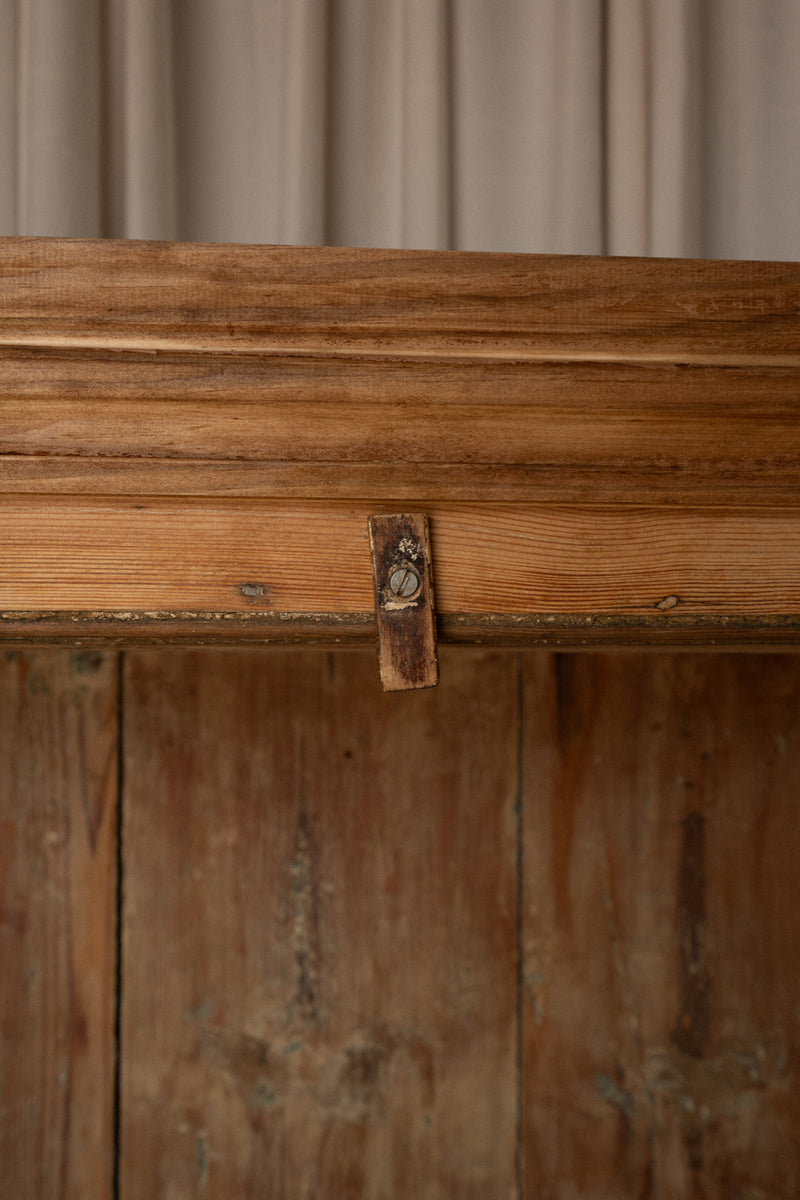 19th Century Victorian Pine Cupboard | Antique Light Pine Armoire Cabinet - IDYLL MANOR