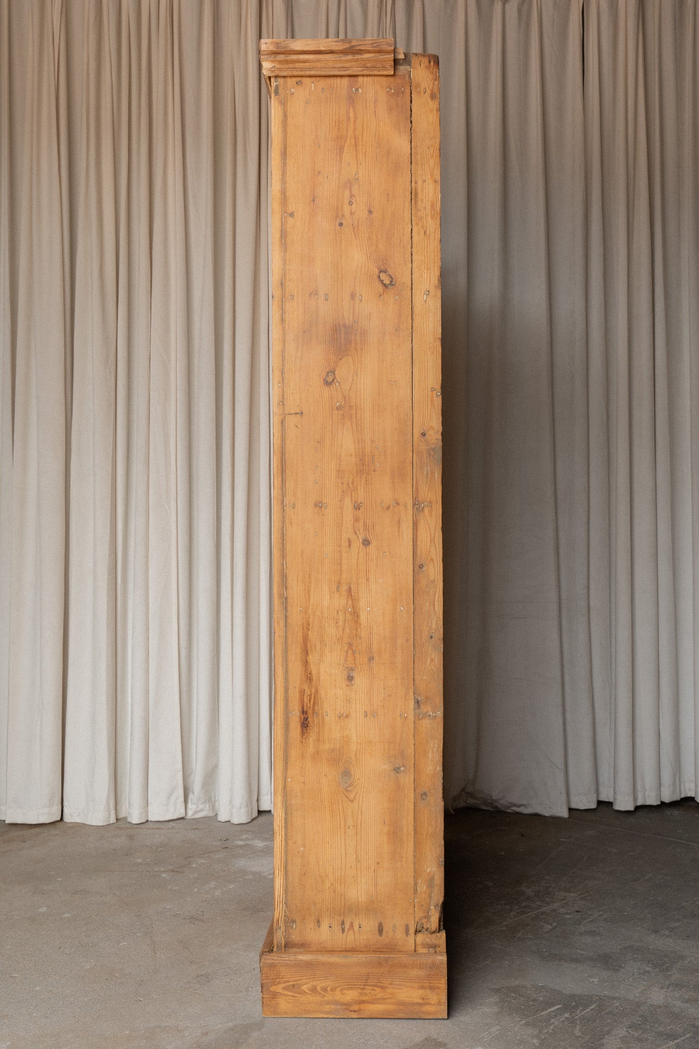 19th Century Victorian Pine Cupboard | Antique Light Pine Armoire Cabinet - IDYLL MANOR