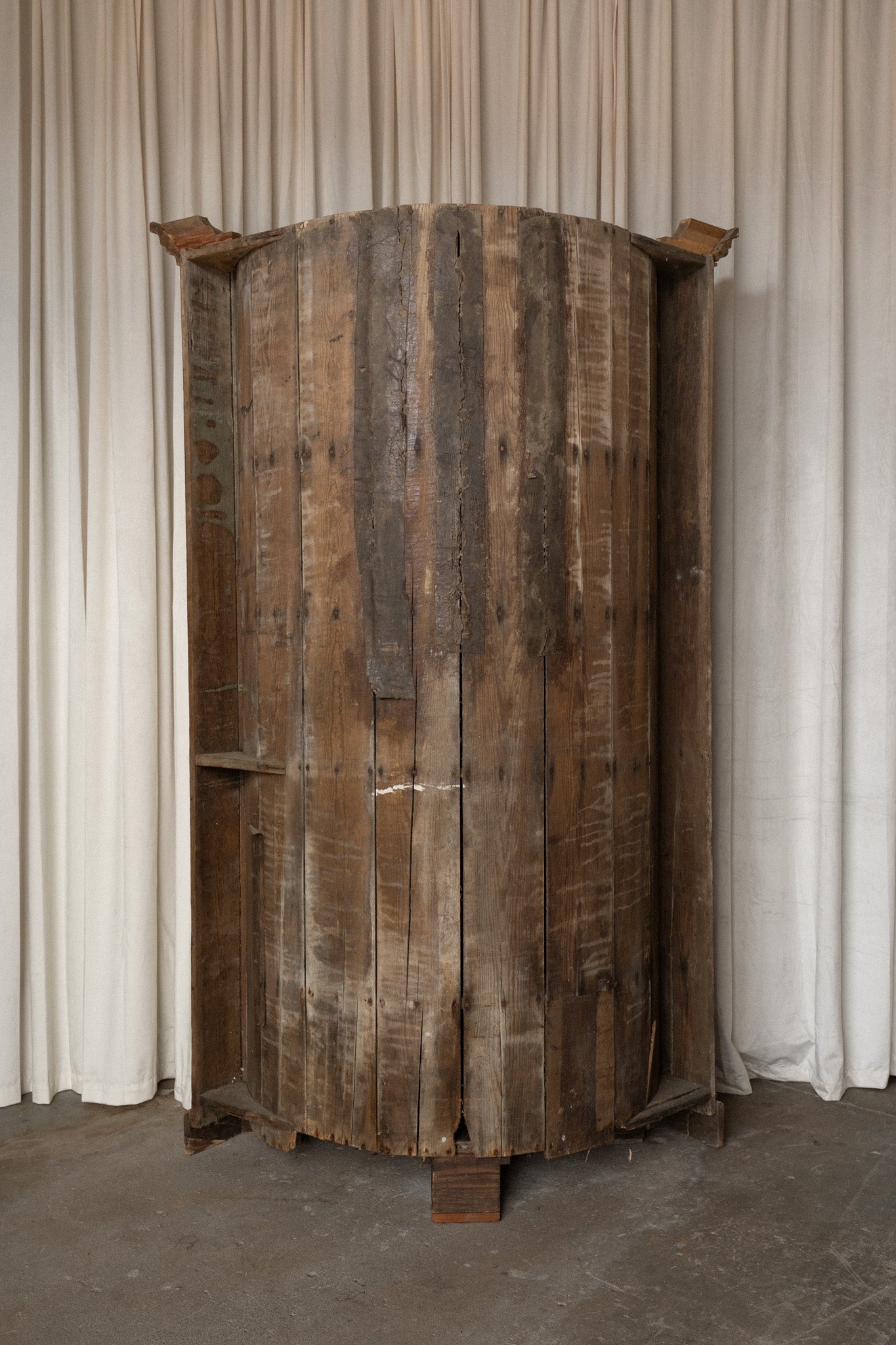 Rounded Corner Cabinet | Curved Back Cupboard - IDYLL MANOR