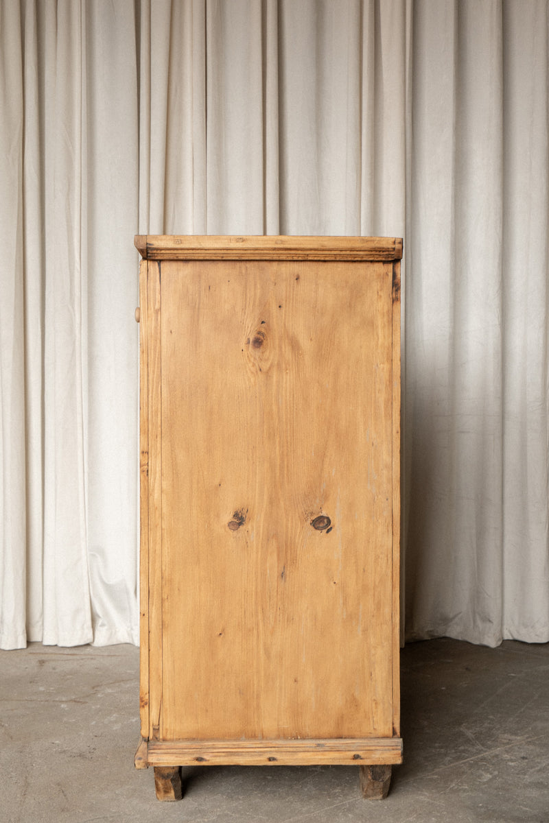 Antique Pine Storage Cabinet | 2 Door 2 Drawer - IDYLL MANOR