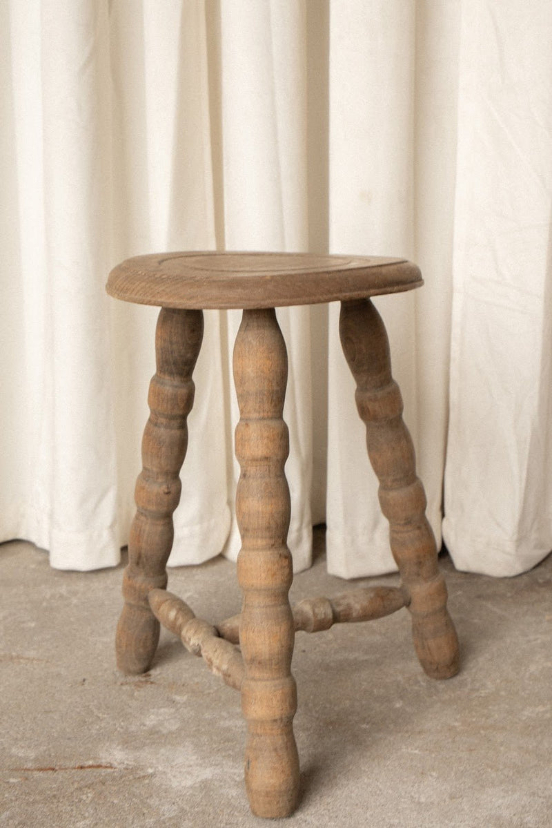Antique French Bobbin Leg Stools - IDYLL MANOR
