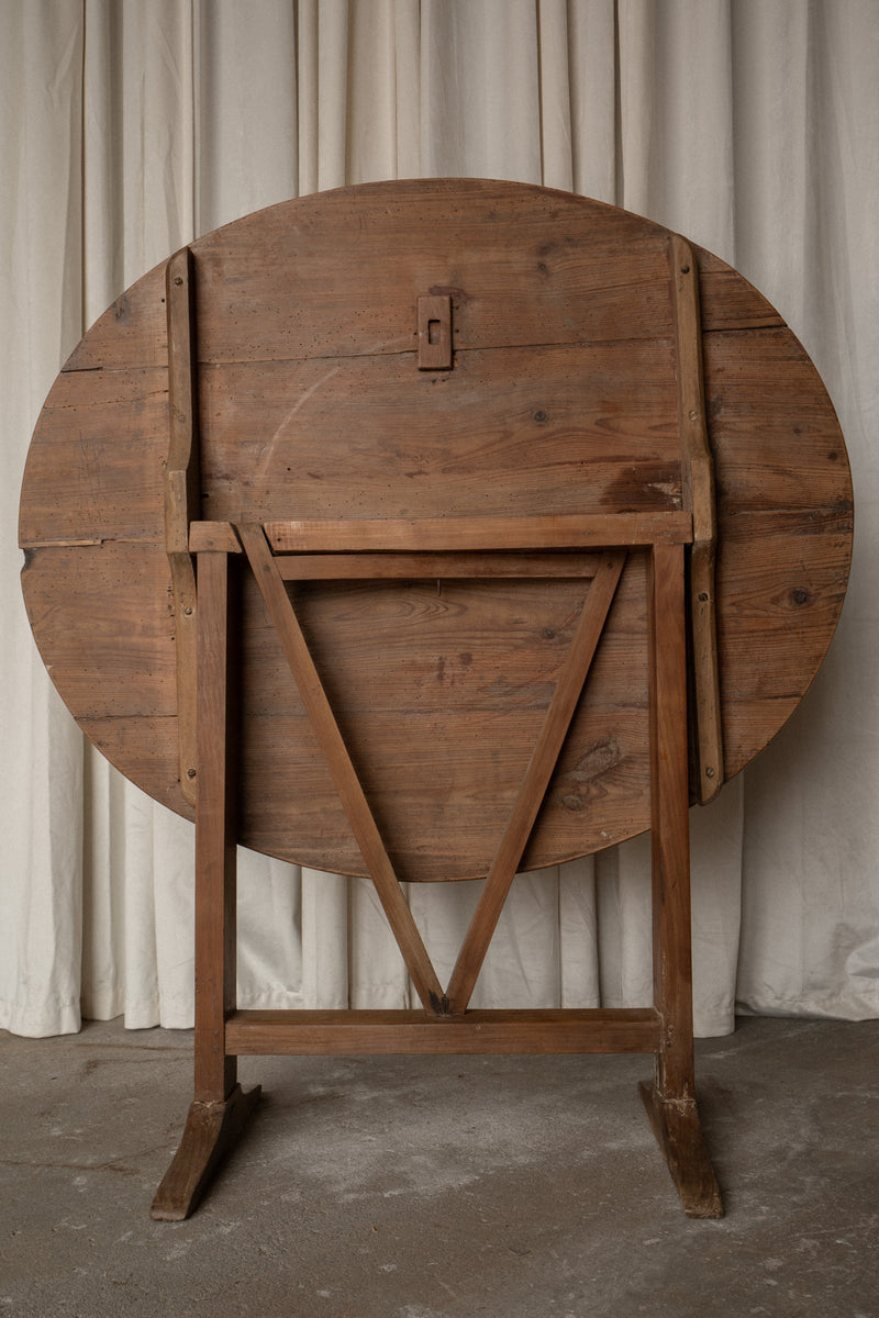 French Oval Folding Wine Tasting Table |Patio Bistro Table - IDYLL MANOR