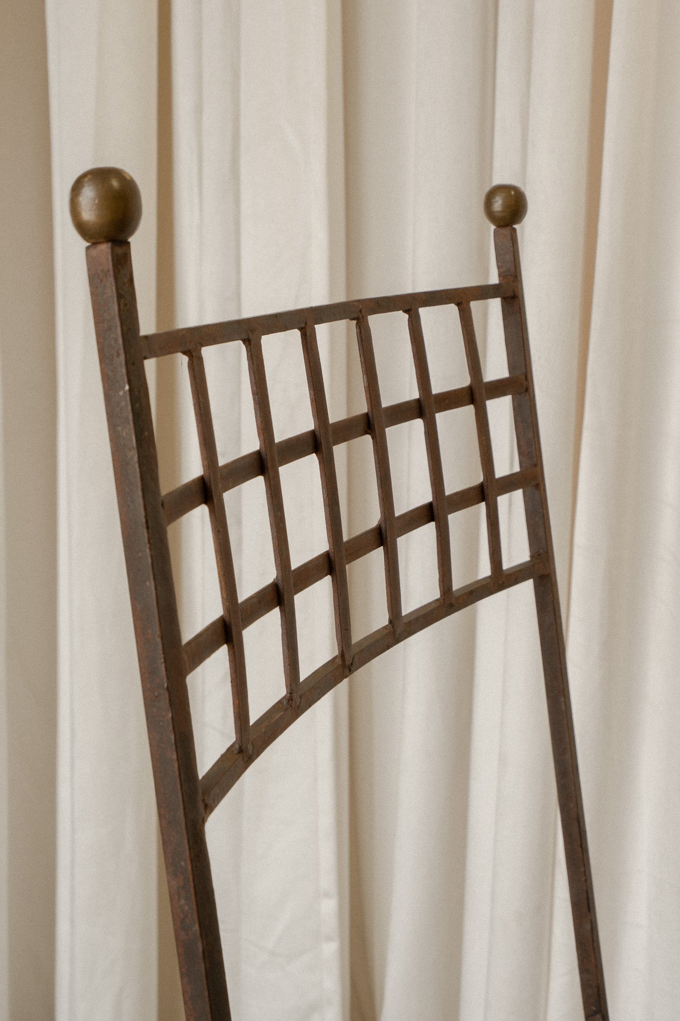 Large Spanish Iron Chairs | Pair of Architectural Metal Chairs - IDYLL MANOR