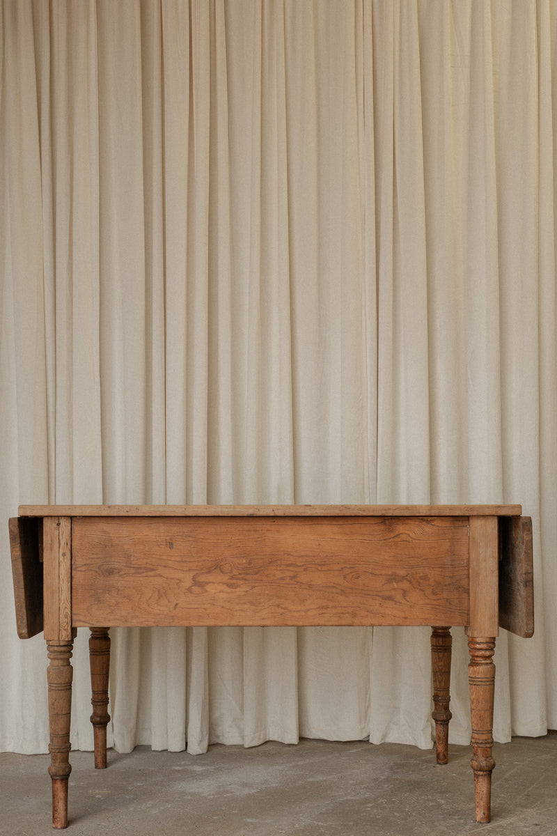Antique Pine Drop End Hall Table | Kitchen Island - IDYLL MANOR