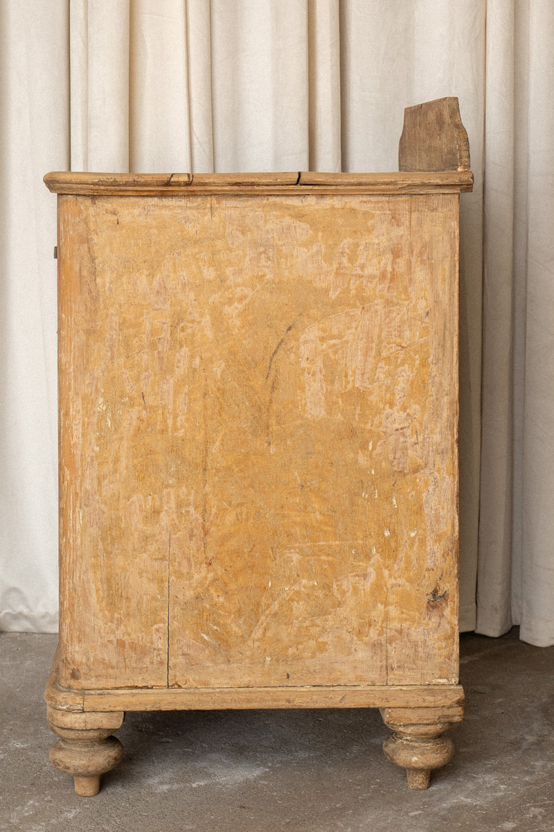 Victorian Pine Bedside Cupboard | Antique Washstand Nightstand - IDYLL MANOR