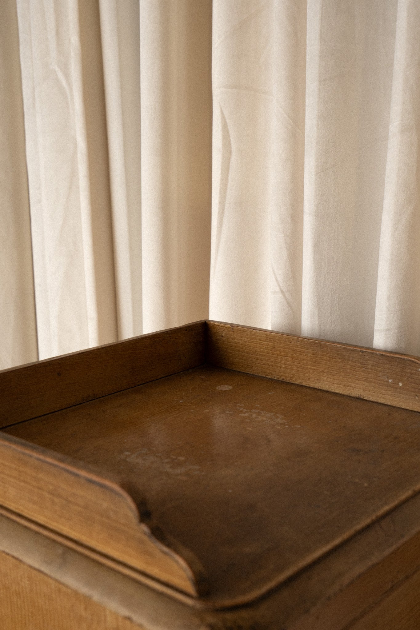 Single English Bedside Locker | Antique Pine Nightstand Cabinet - IDYLL MANOR