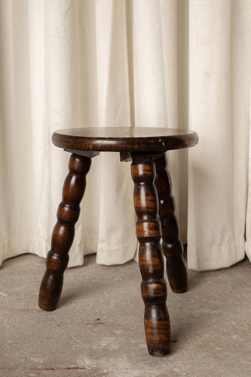 Antique French Bobbin Leg Stools - IDYLL MANOR