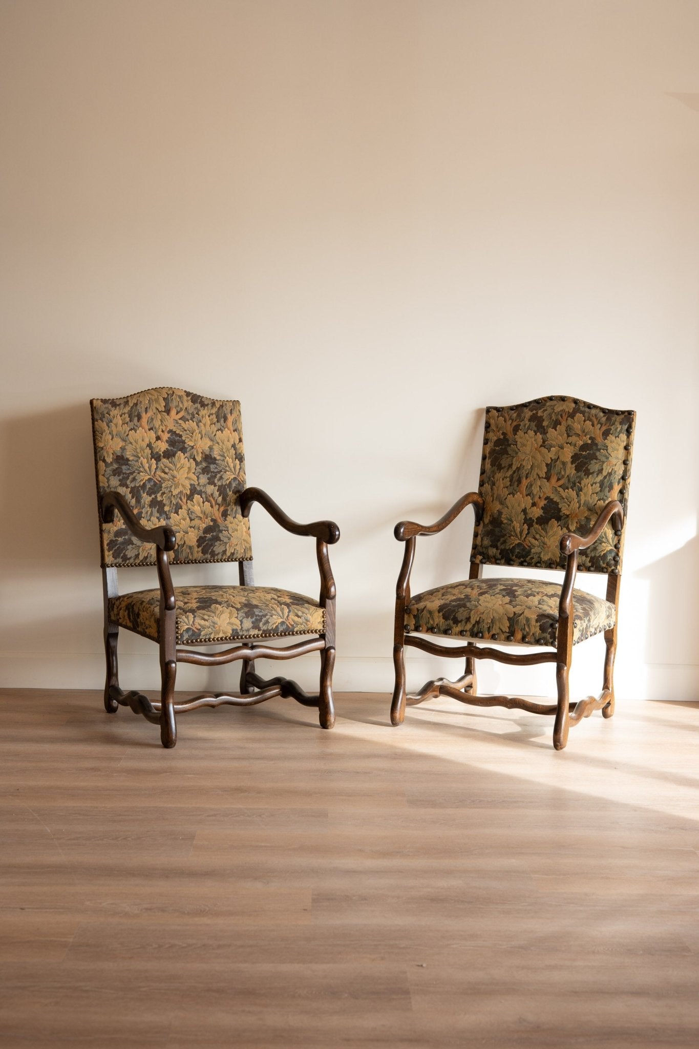 French Provincial Chairs & Footstool - IDYLL MANOR