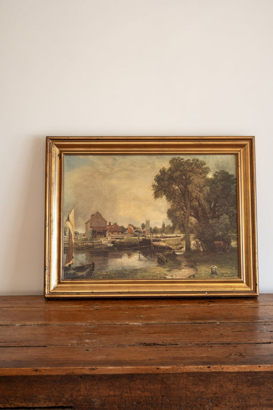 Dedham Lock and Mill – Oil on Canvas Reproduction - IDYLL MANOR