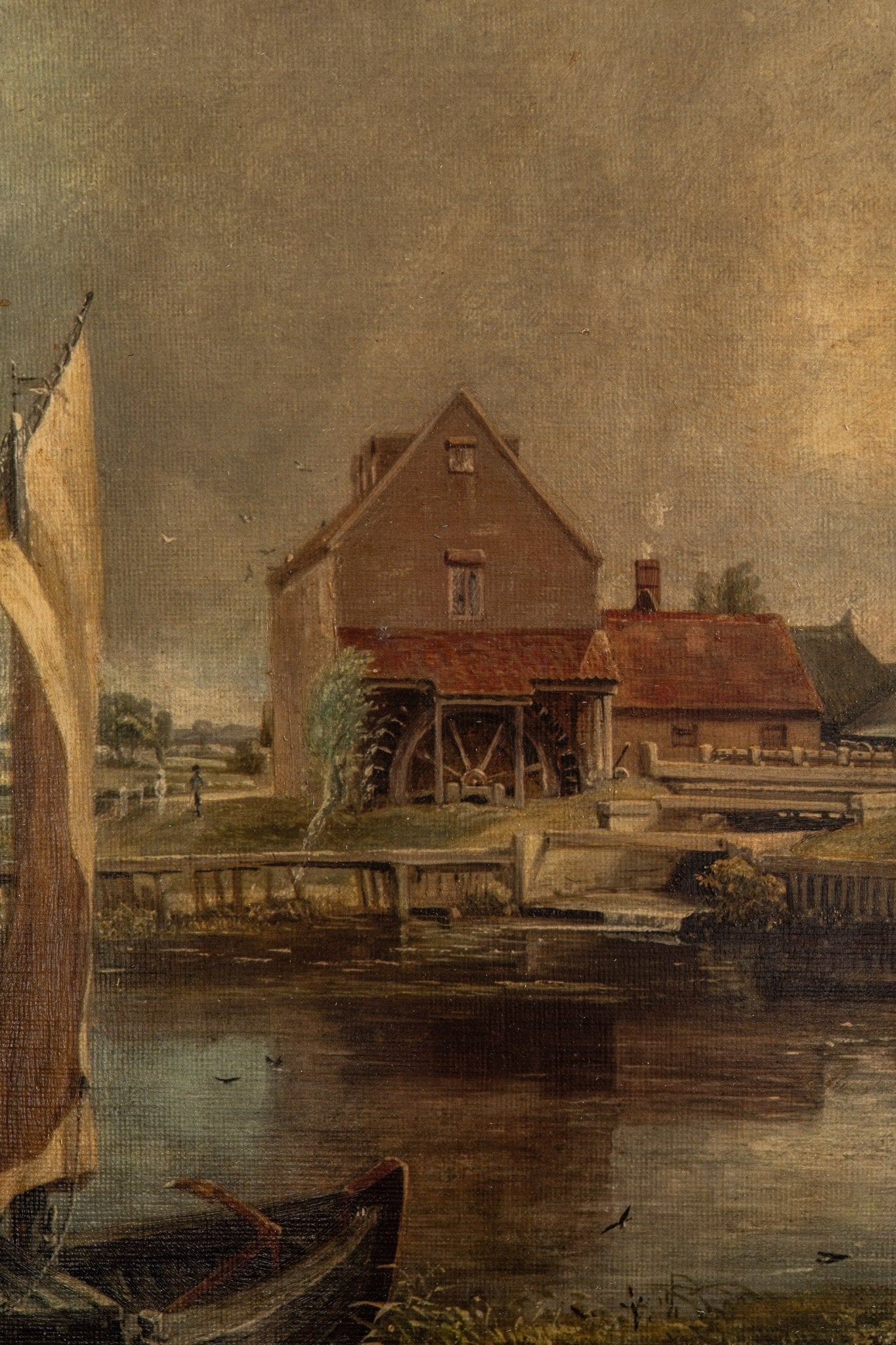 Dedham Lock and Mill – Oil on Canvas Reproduction - IDYLL MANOR