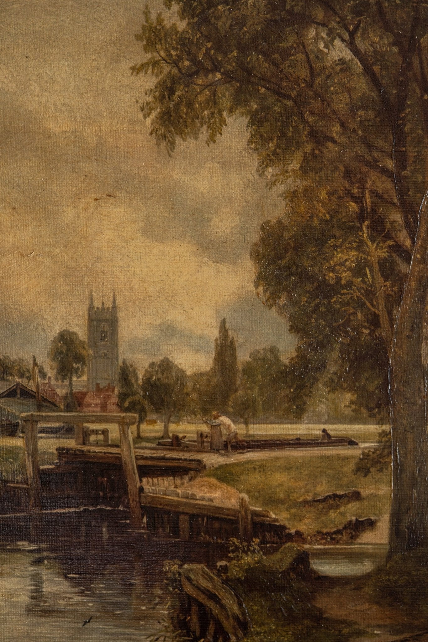 Dedham Lock and Mill – Oil on Canvas Reproduction - IDYLL MANOR