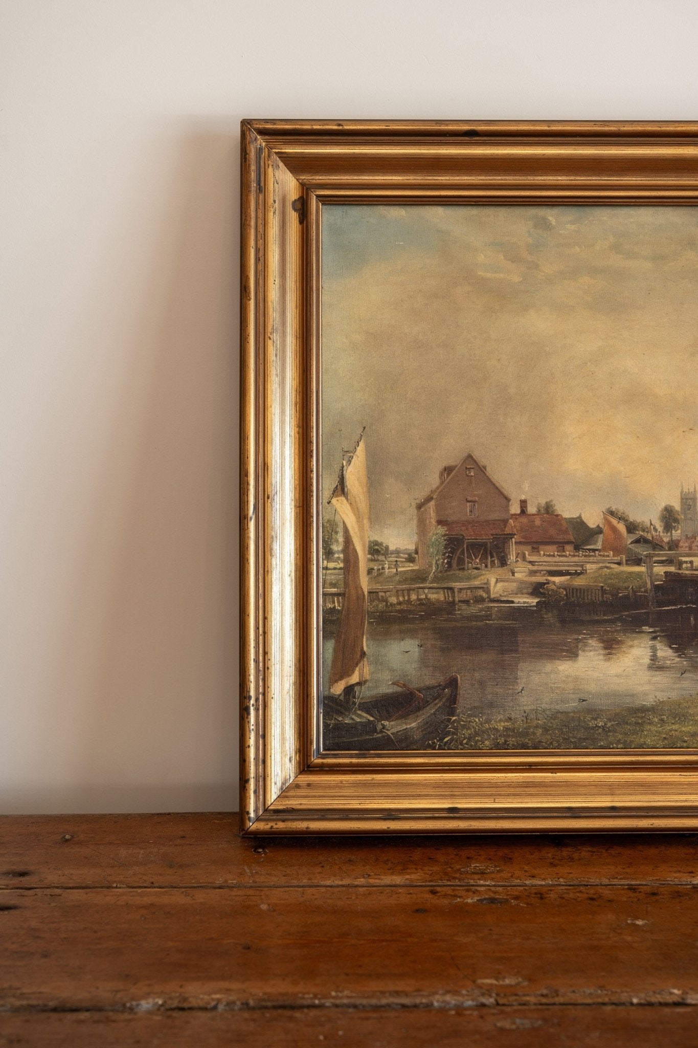 Dedham Lock and Mill – Oil on Canvas Reproduction - IDYLL MANOR