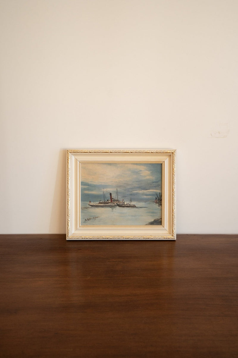 Signed Oil on Canvas | Coastal Scene - IDYLL MANOR