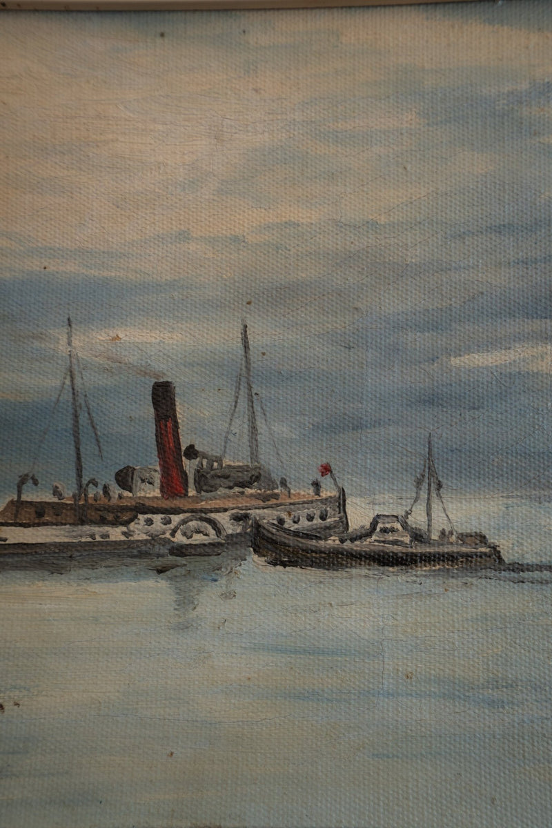 Signed Oil on Canvas | Coastal Scene - IDYLL MANOR