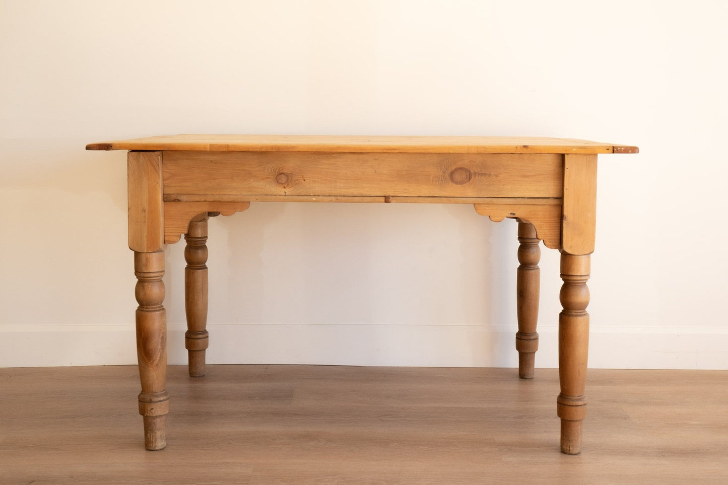 Pine Table, Scalloped Detailing - IDYLL MANOR