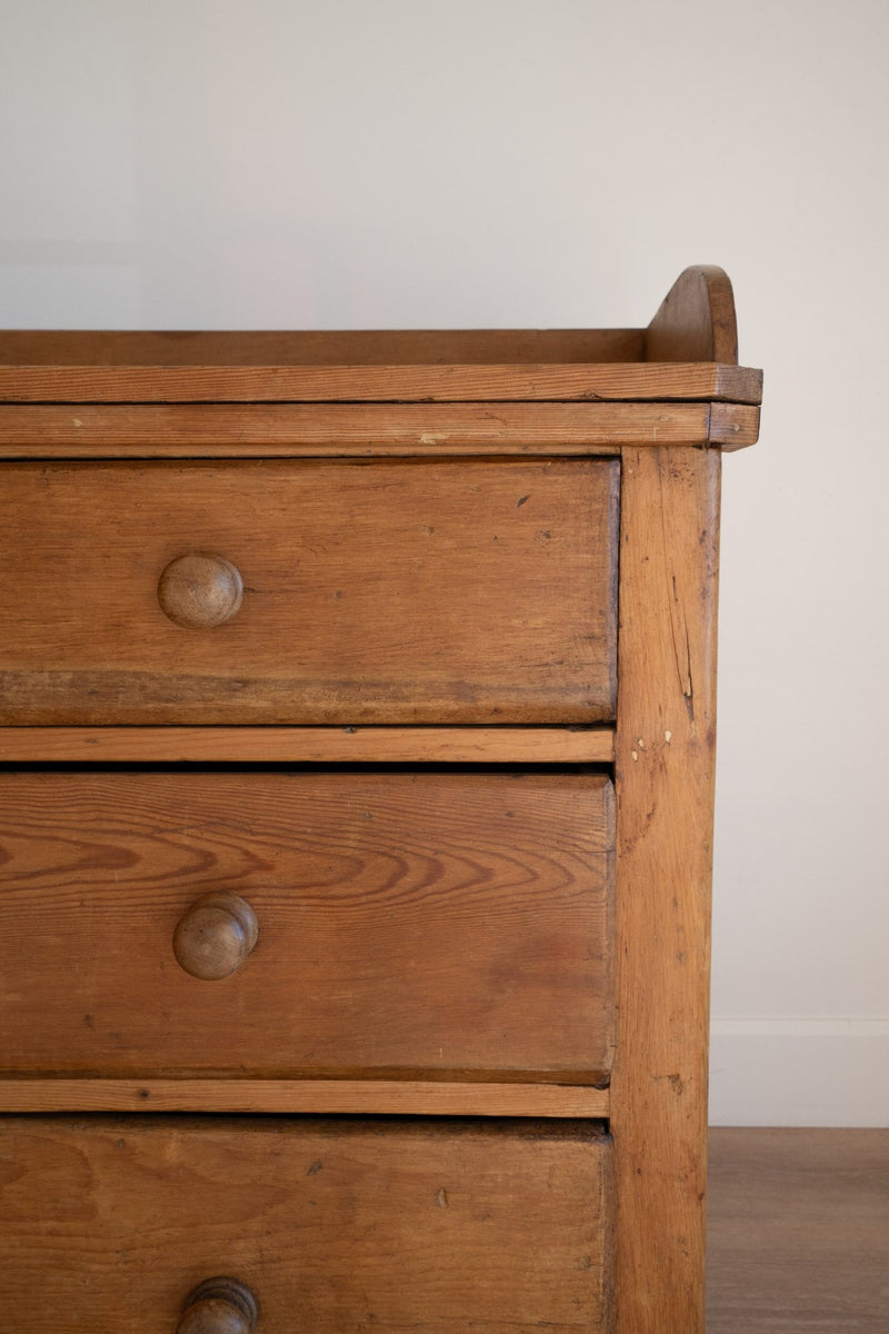 Victorian Pine Sideboard, Scalloped Edging - IDYLL MANOR