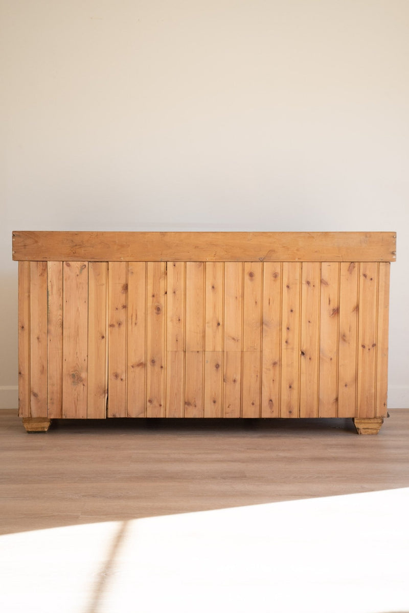 Victorian Pine Sideboard, Scalloped Edging - IDYLL MANOR