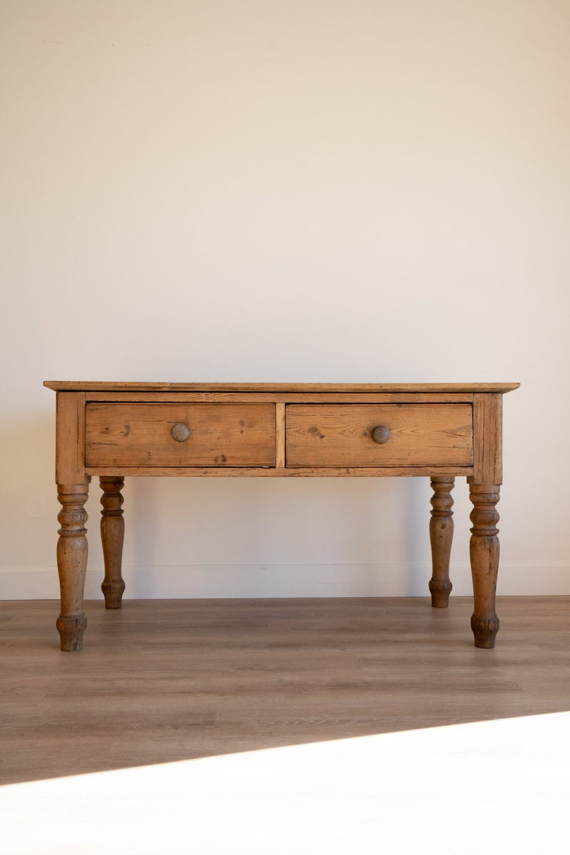 Pine Prep Table | 2 Drawers - IDYLL MANOR