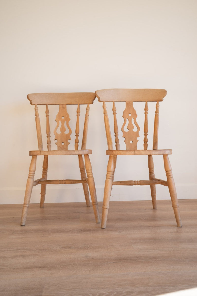 Set of 4 Fiddleback English Dining Chairs - IDYLL MANOR