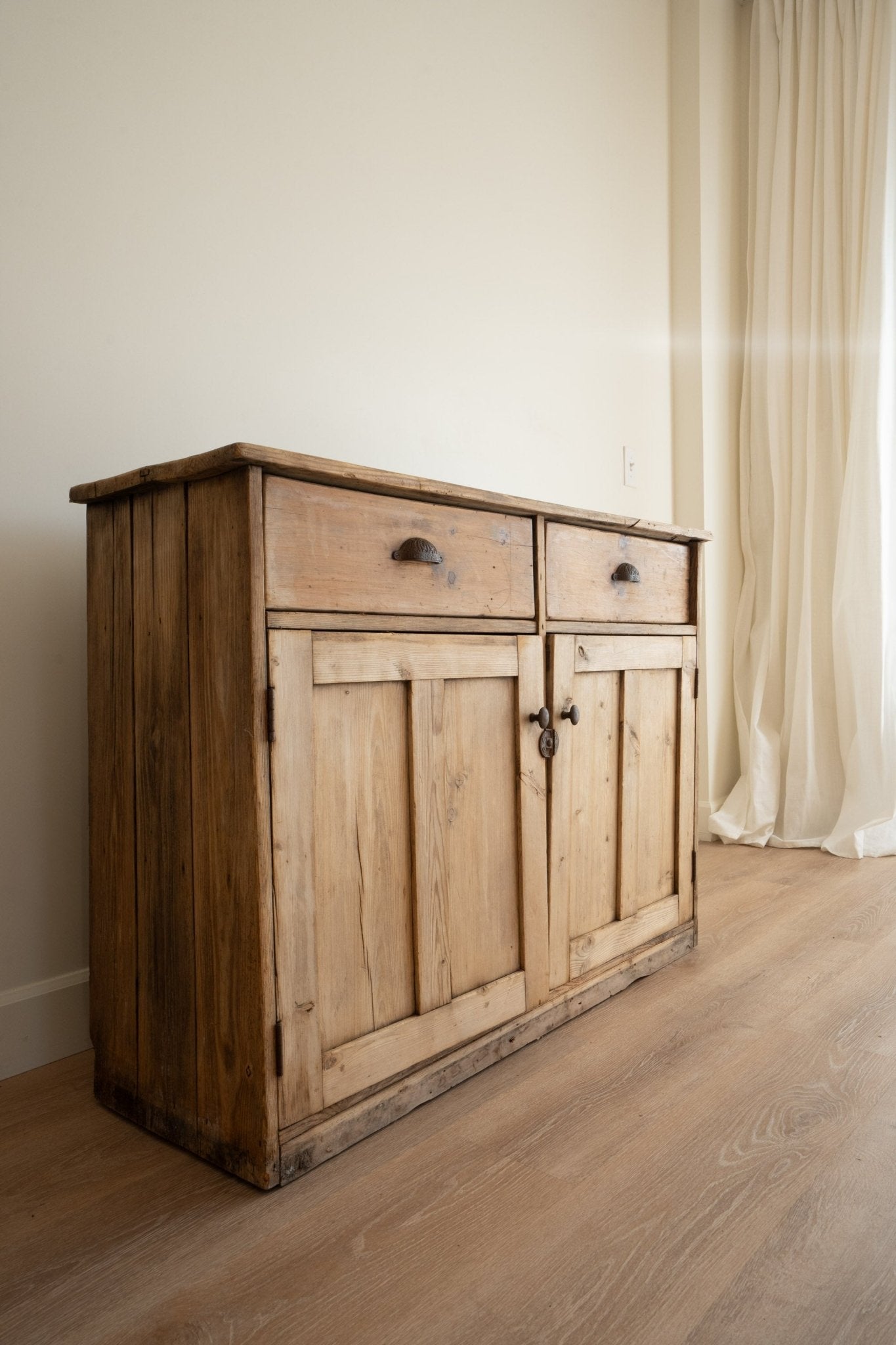Antique Pine Cupboard Sideboard - IDYLL MANOR