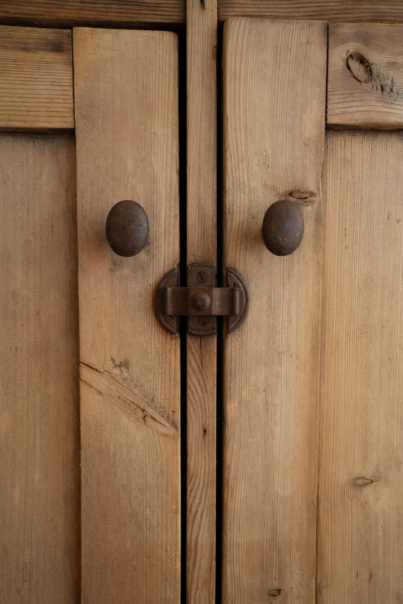 Antique Pine Cupboard Sideboard - IDYLL MANOR