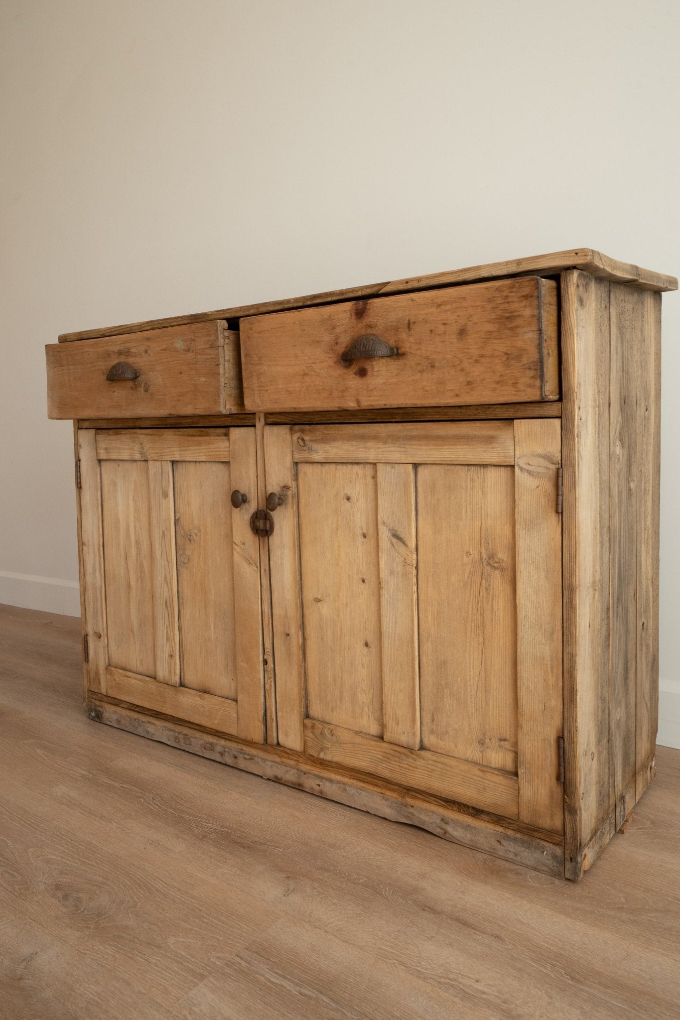 Antique Pine Cupboard Sideboard - IDYLL MANOR