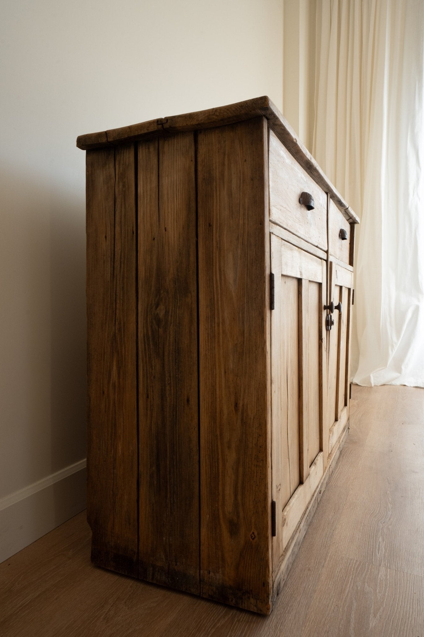 Antique Pine Cupboard Sideboard - IDYLL MANOR