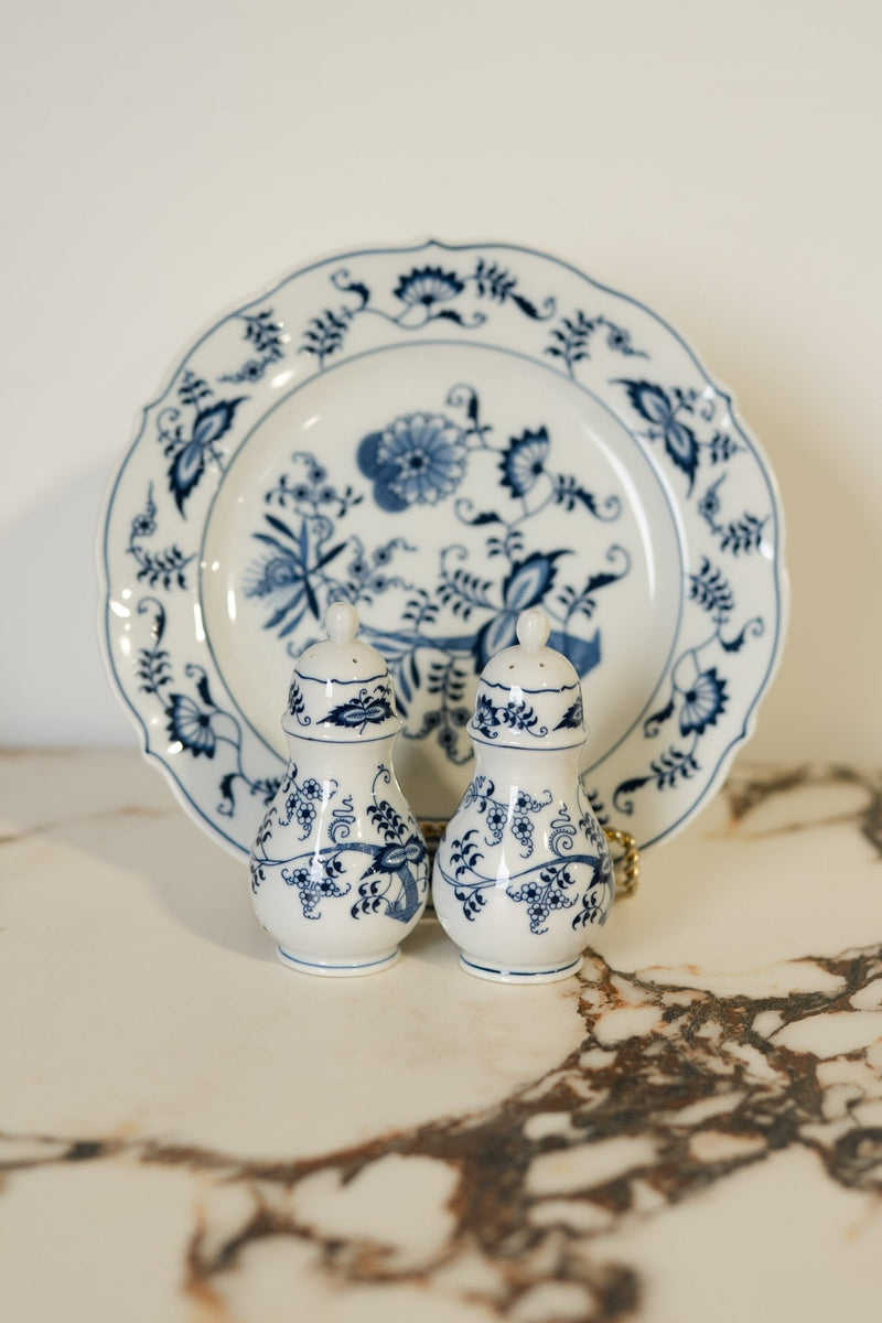 Blue Danube Salt & Pepper Shakers | Vintage Japanese Set (Blue Onion Inspired) - IDYLL MANOR