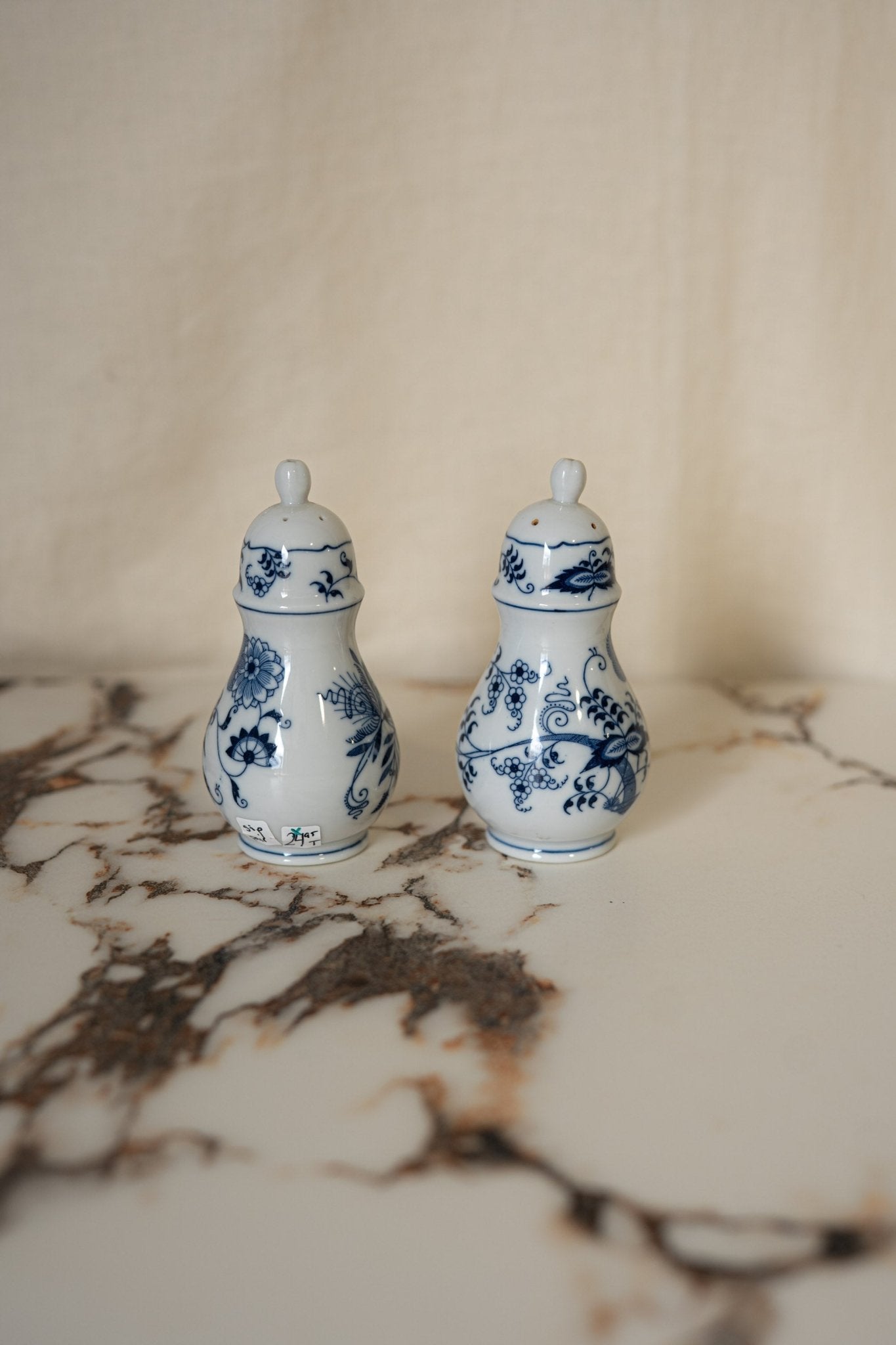 Blue Danube Salt & Pepper Shakers | Vintage Japanese Set (Blue Onion Inspired) - IDYLL MANOR