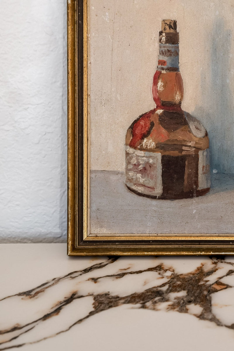 Vintage Grand Marnier Still Life Oil Painting - IDYLL MANOR