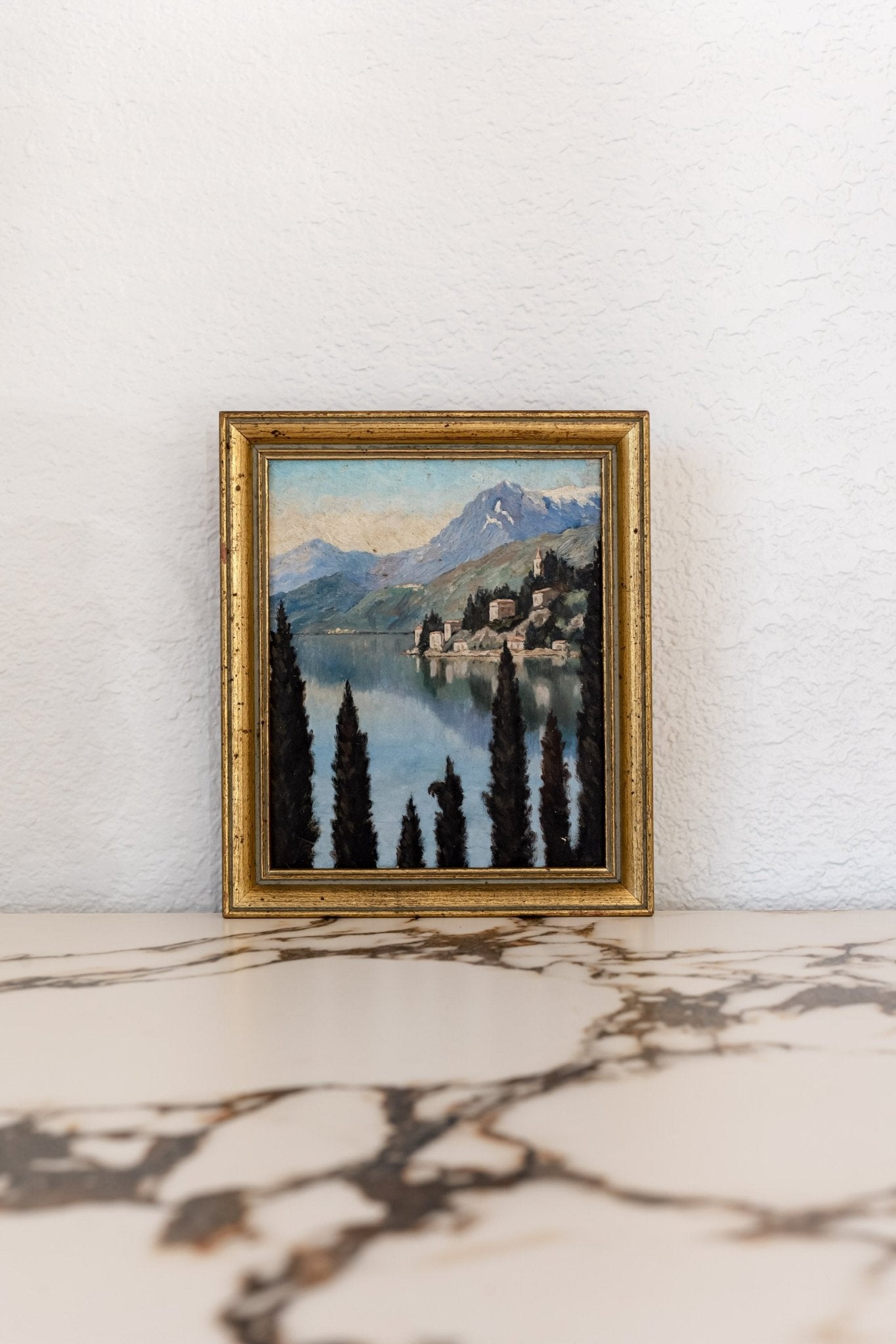 Vintage Lake Como, Italy Oil Painting - IDYLL MANOR