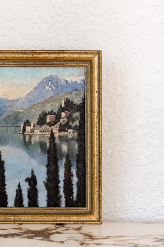 Vintage Lake Como, Italy Oil Painting - IDYLL MANOR