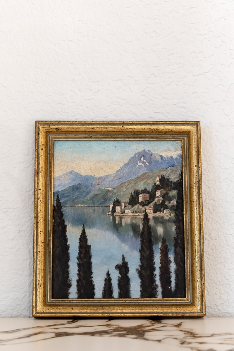 Vintage Lake Como, Italy Oil Painting - IDYLL MANOR